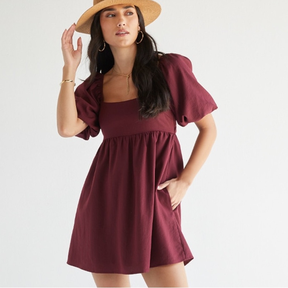 Francesca’s Linen Bow Back Dress